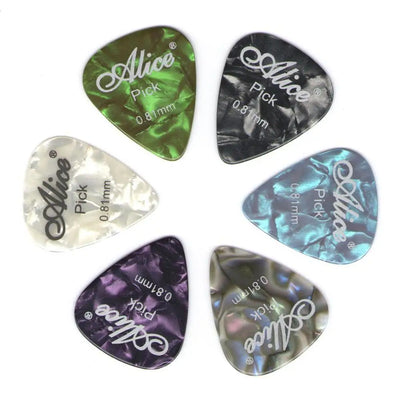 6pcs Acoustic Plectrum Celluloid Smooth Guitar Picks