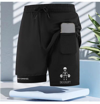 Men’s Double Layer Athletic Shorts-Quick Dry Swim Trunks with Inner Liner