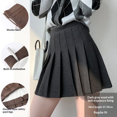 High-waisted, Slimming Preppy A-line Skirt For Women