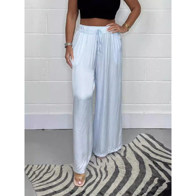Women's Summer Fashion Matte Satin Casual Pants