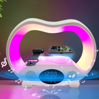 New 6 In 1 Smart Remote Control Bluetooth-compatible LED Table Lamp/Alarm Clock