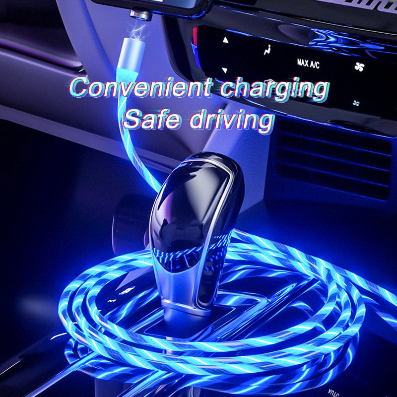 Magnetic Streamer Fast Charging Cable.  Lighting Micro USB Cable Magnet Charger to Type-C Cable.