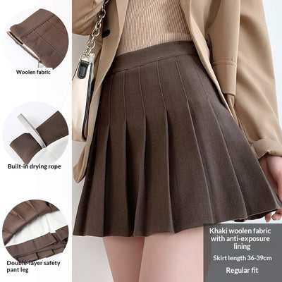 High-waisted, Slimming Preppy A-line Skirt For Women