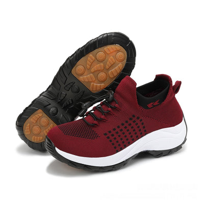 Casual Women's Flyknit Shoes With A Round Toe