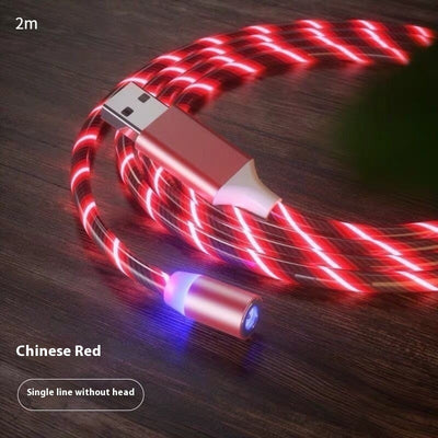 Magnetic Streamer Fast Charging Cable.  Lighting Micro USB Cable Magnet Charger to Type-C Cable.