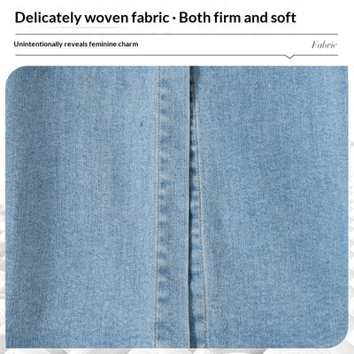 Single-breasted Denim Skirt For Women