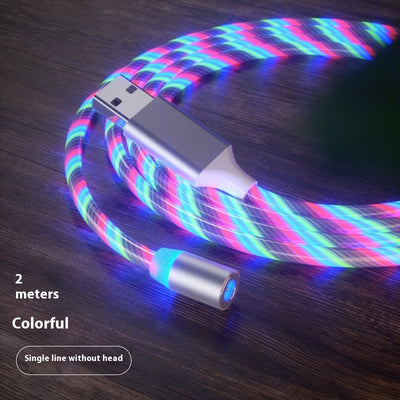 Magnetic Streamer Fast Charging Cable.  Lighting Micro USB Cable Magnet Charger to Type-C Cable.