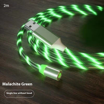 Magnetic Streamer Fast Charging Cable.  Lighting Micro USB Cable Magnet Charger to Type-C Cable.