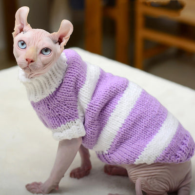Hairless Cat Warm Sweater-Pet Cat Clothes
