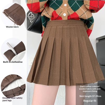 High-waisted, Slimming Preppy A-line Skirt For Women