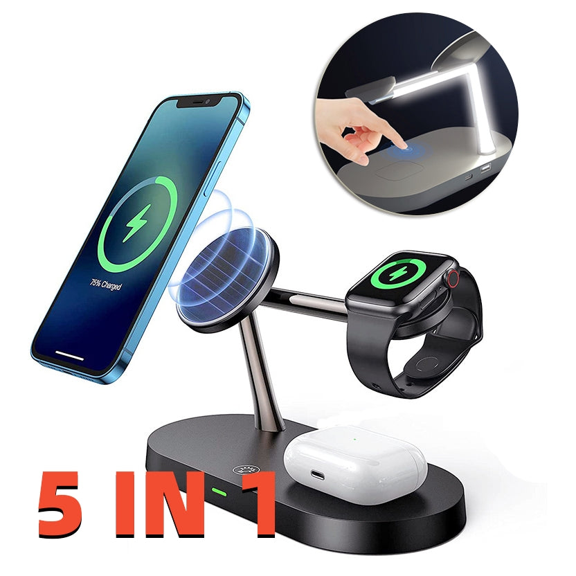 Multifunctional Magnetic Wireless Desktop Charger