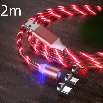 Magnetic Streamer Fast Charging Cable.  Lighting Micro USB Cable Magnet Charger to Type-C Cable.