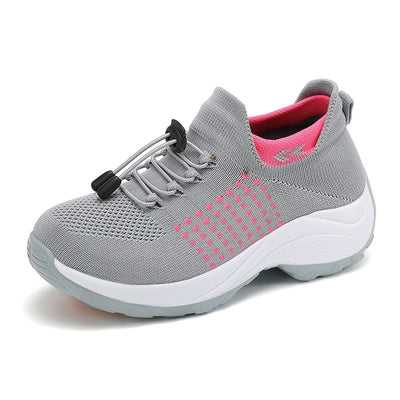 Casual Women's Flyknit Shoes With A Round Toe