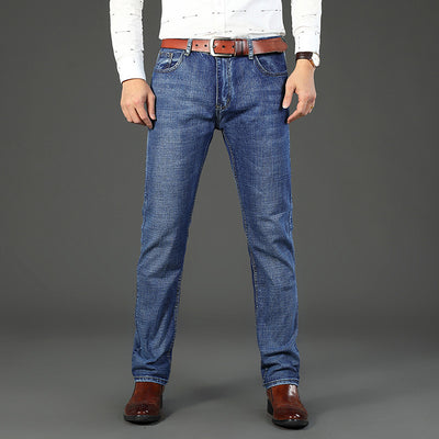 Men's Slim-Fit Washed Loose Denim Jeans