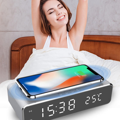Digital Alarm Clock With Wireless Charger, MS Series