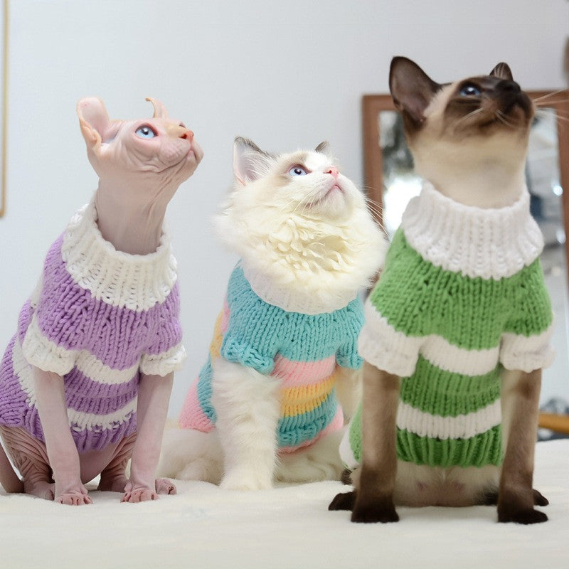 Hairless Cat Warm Sweater-Pet Cat Clothes