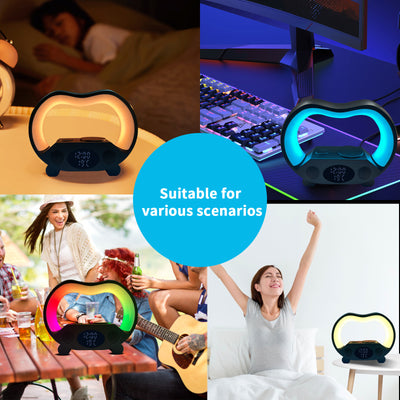 New 6 In 1 Smart Remote Control Bluetooth-compatible LED Table Lamp/Alarm Clock