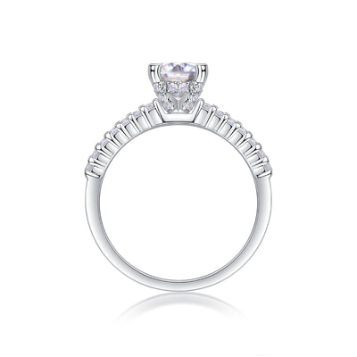 Luxury Fashion Set Moissanite Silver Rings