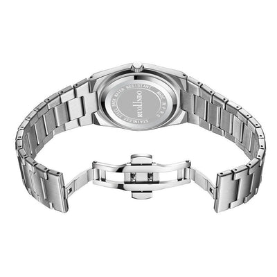 Ultra-thin Butterfly-clasp Steel-band Quartz Mens Watch