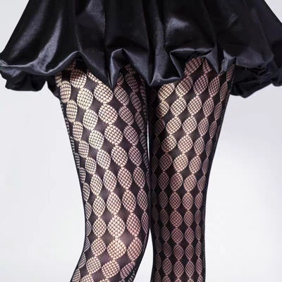 Hollow Out Diamond Grid One-piece Bottom Socks For Women, Breathable And Thin, Slimming And Tight Fitting, Ankle Length Pantyhose